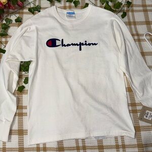 Champion White and Tan Textured Tee